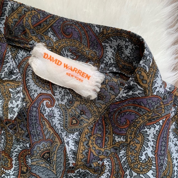 Vintage 60’s 70’s David Warren paisley Dress S-M - Picture 4 of 5